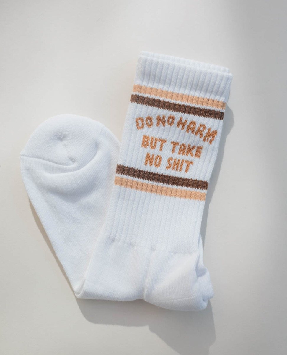 Do No Harm, Take No Shit Socks - PINK ARROWS