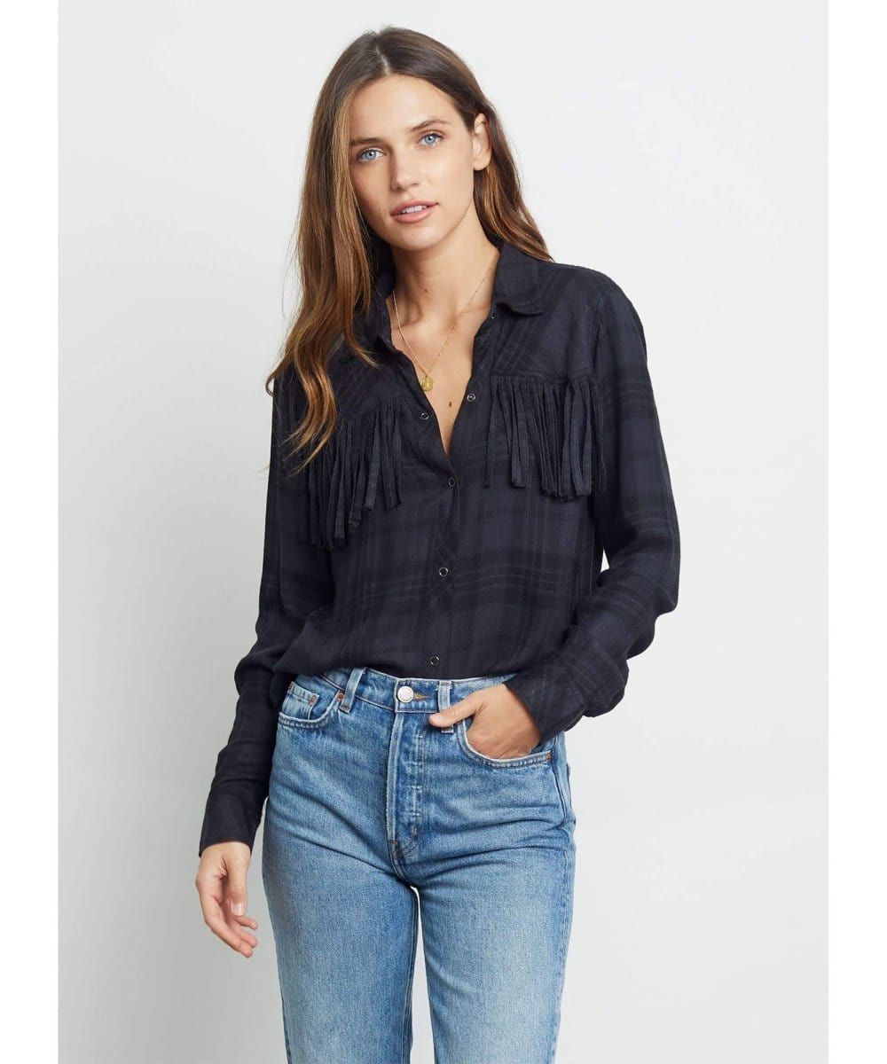 Dolly Onyx Jet Fringe - PINK ARROWS