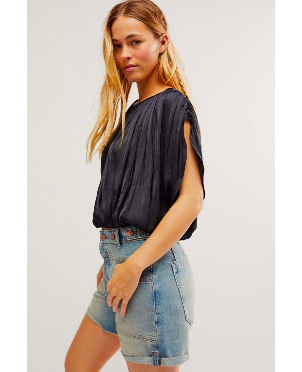 Double Take Top Black - PINK ARROWS