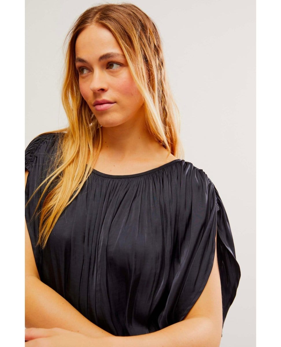 Double Take Top Black - PINK ARROWS