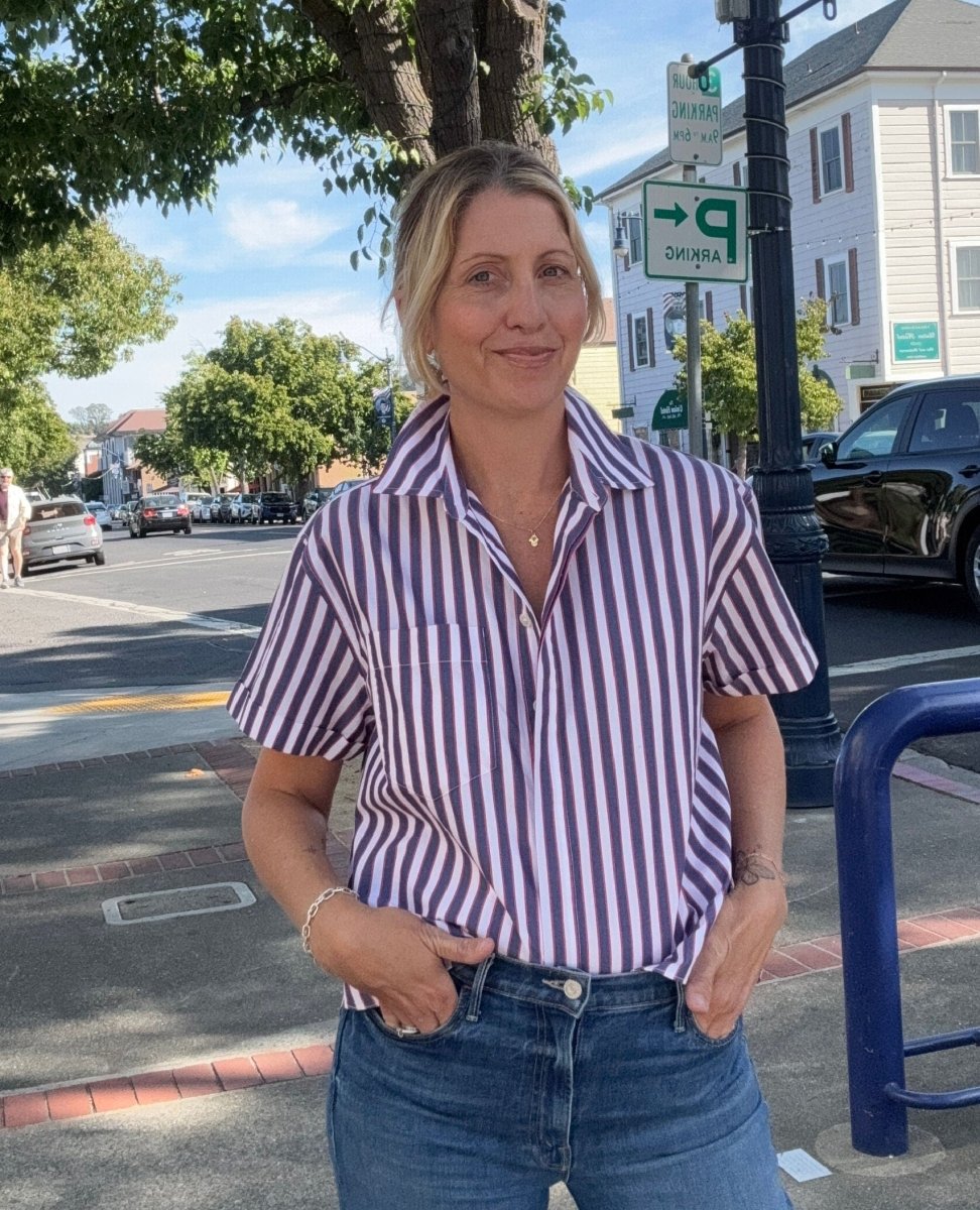 Drake Shirt Blue Rose - PINK ARROWS