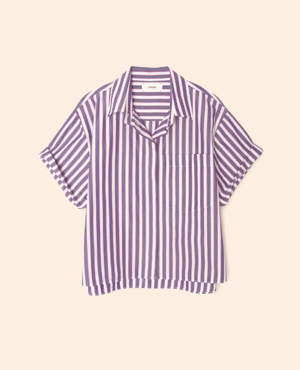 Drake Shirt Blue Rose - PINK ARROWS