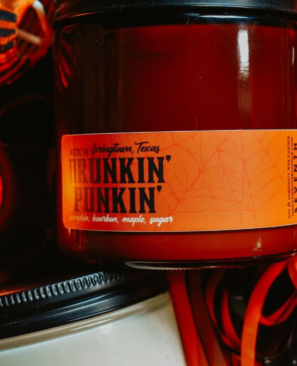 Drunkin' Punkin' - Pumpkin, Bourbon Candle - PINK ARROWS