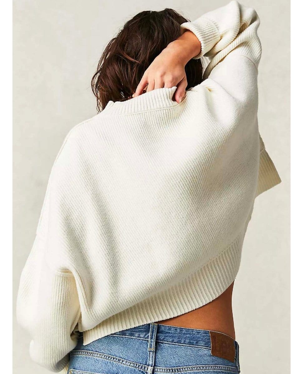 Easy Street Cropped Pullover Moonglow - PINK ARROWS