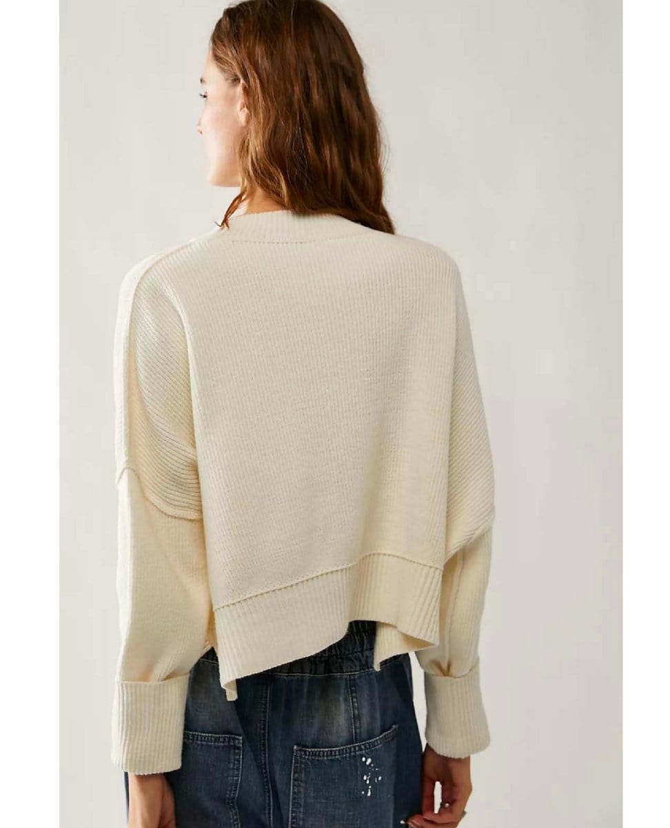 Easy Street Cropped Pullover Moonglow - PINK ARROWS