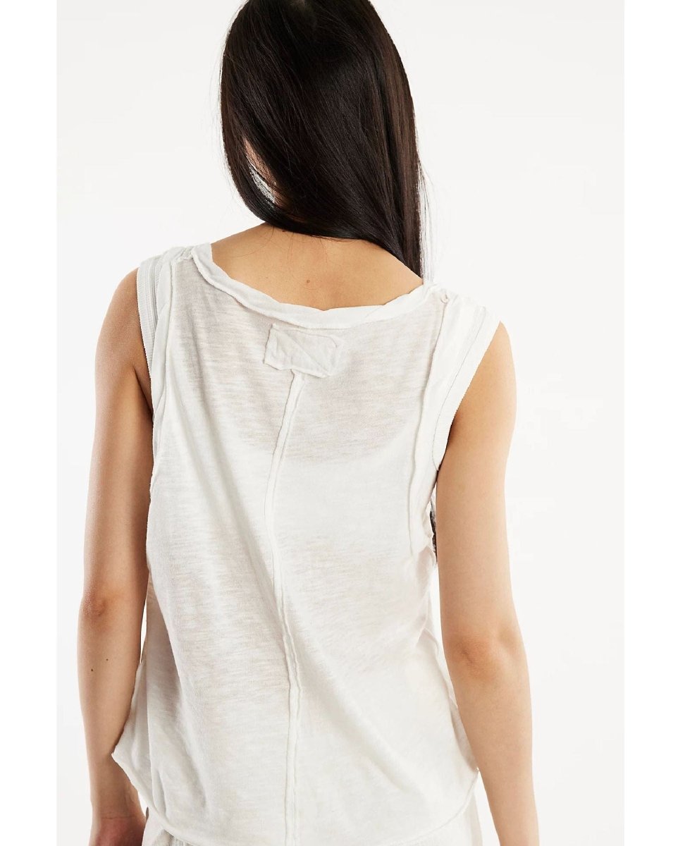 Easy Tank Ivory - PINK ARROWS