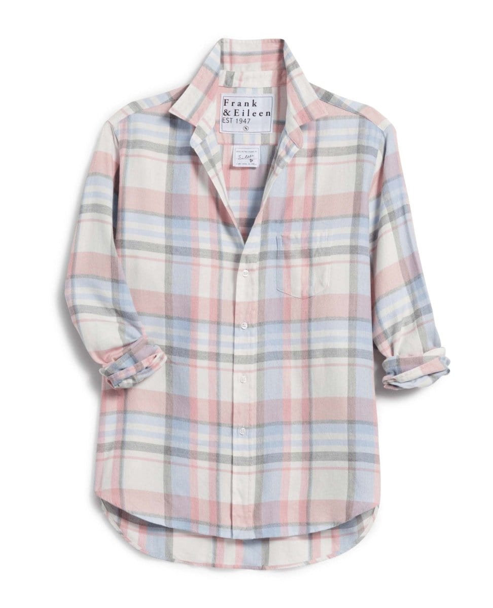 Eileen Pink Blue Plaid Softest Shirt - PINK ARROWS
