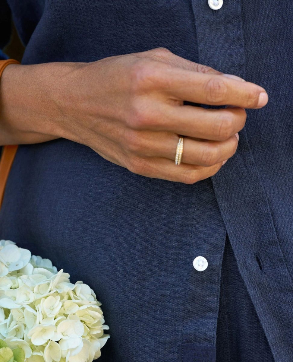 Eileen Washed Linen Shirt Navy - PINK ARROWS