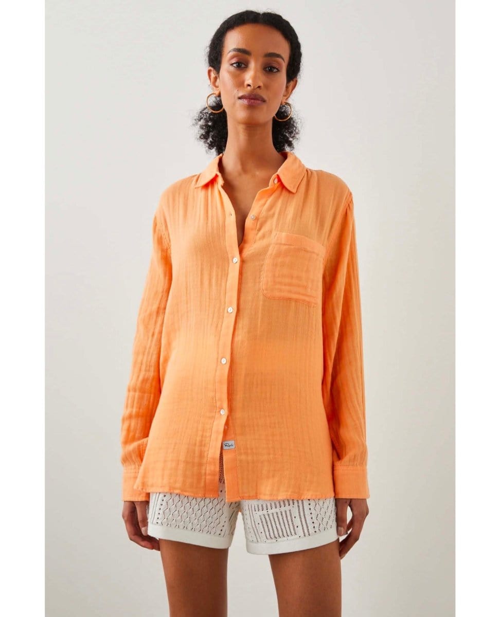 Ellis Papaya Button Down - miamidrugpossession
