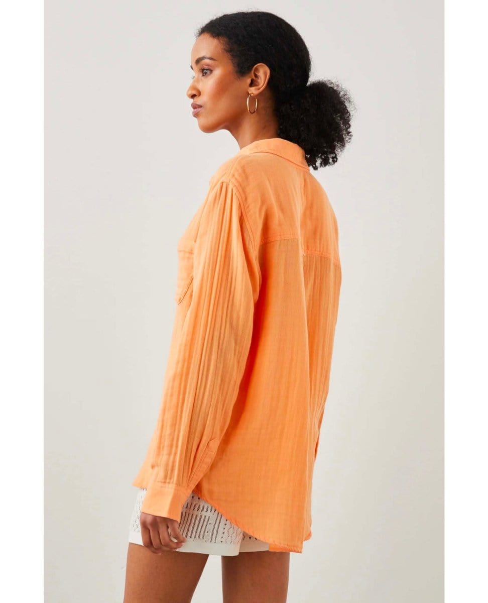 Ellis Papaya Button Down - miamidrugpossession