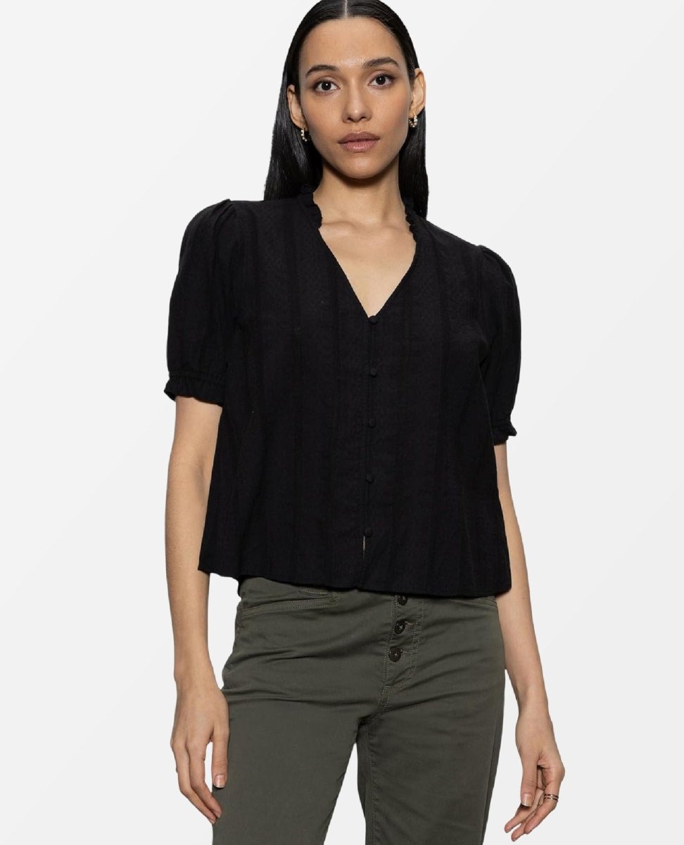 Fall Into You Blouse Black - PINK ARROWS