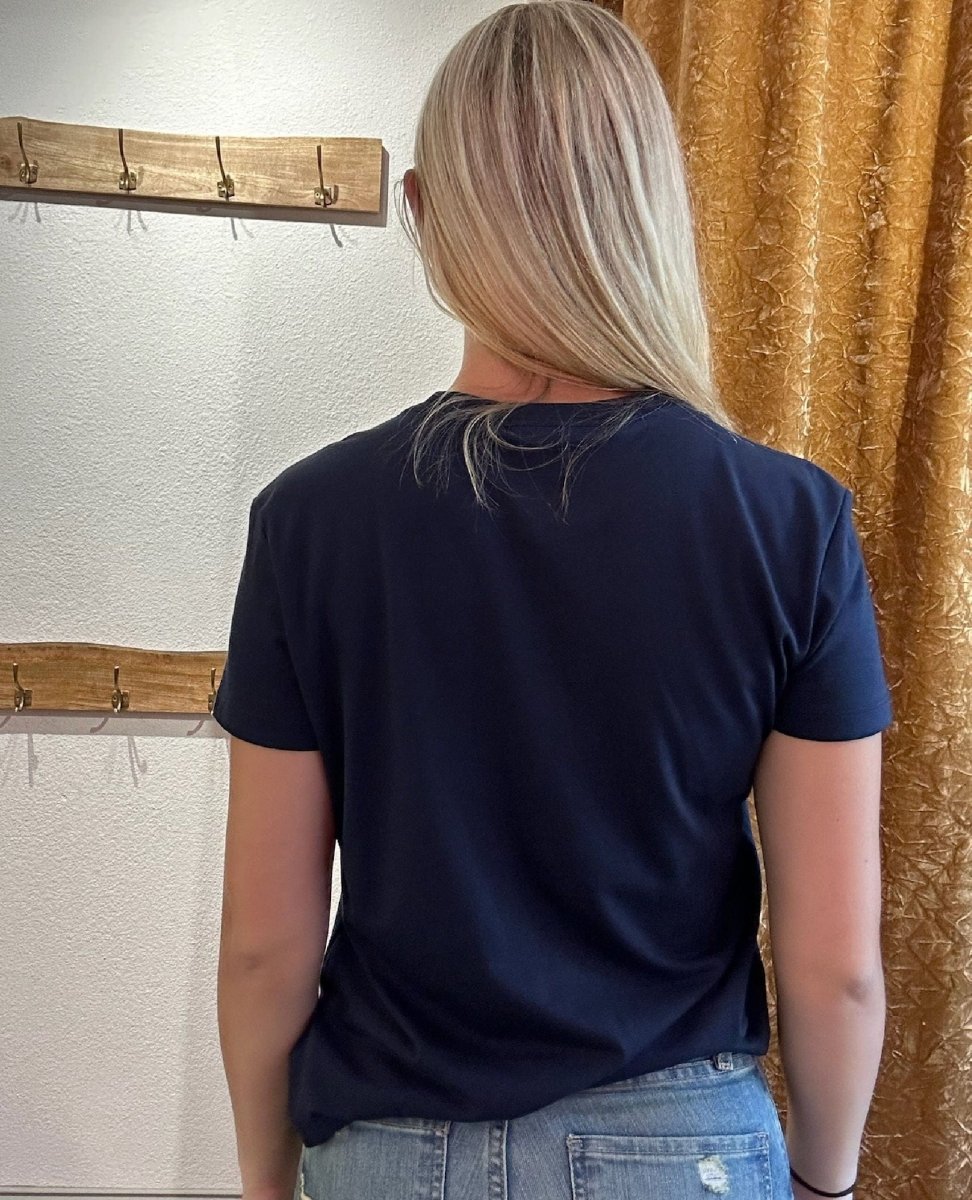 Favorite Daughter Tee Navy - PINK ARROWS