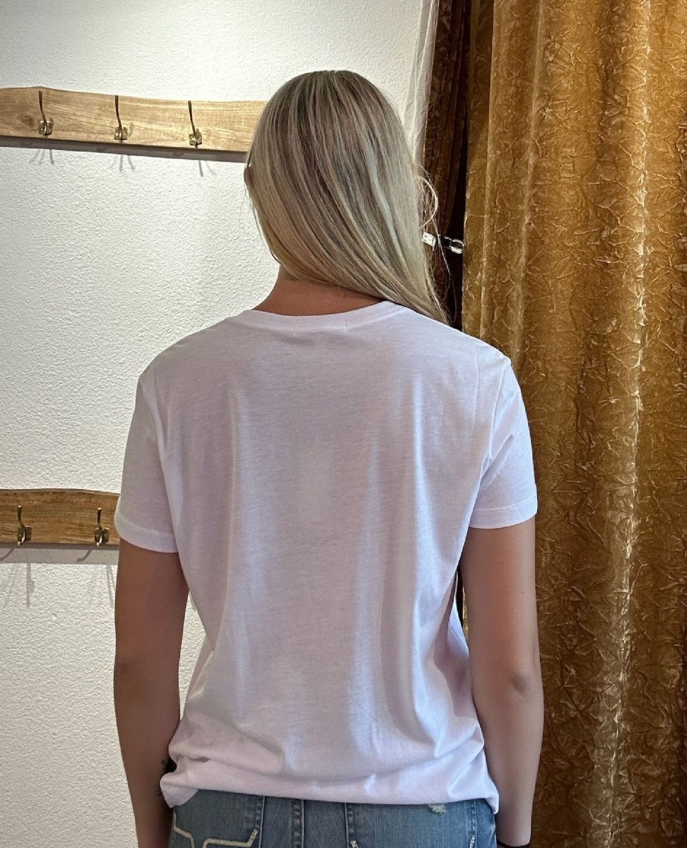 Favorite Daughter Tee White - PINK ARROWS