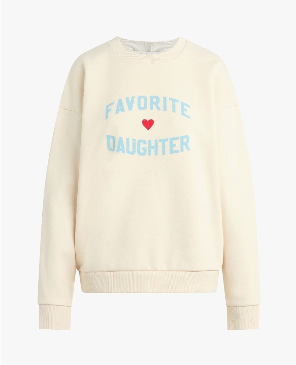 Favorite Mom Sweatshirt Baby Blue Heart - PINK ARROWS