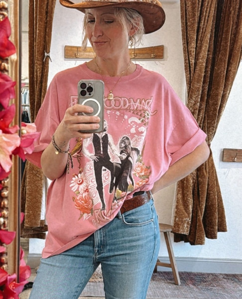 Fleetwood Mac Rumours One Size Tee Pink - PINK ARROWS