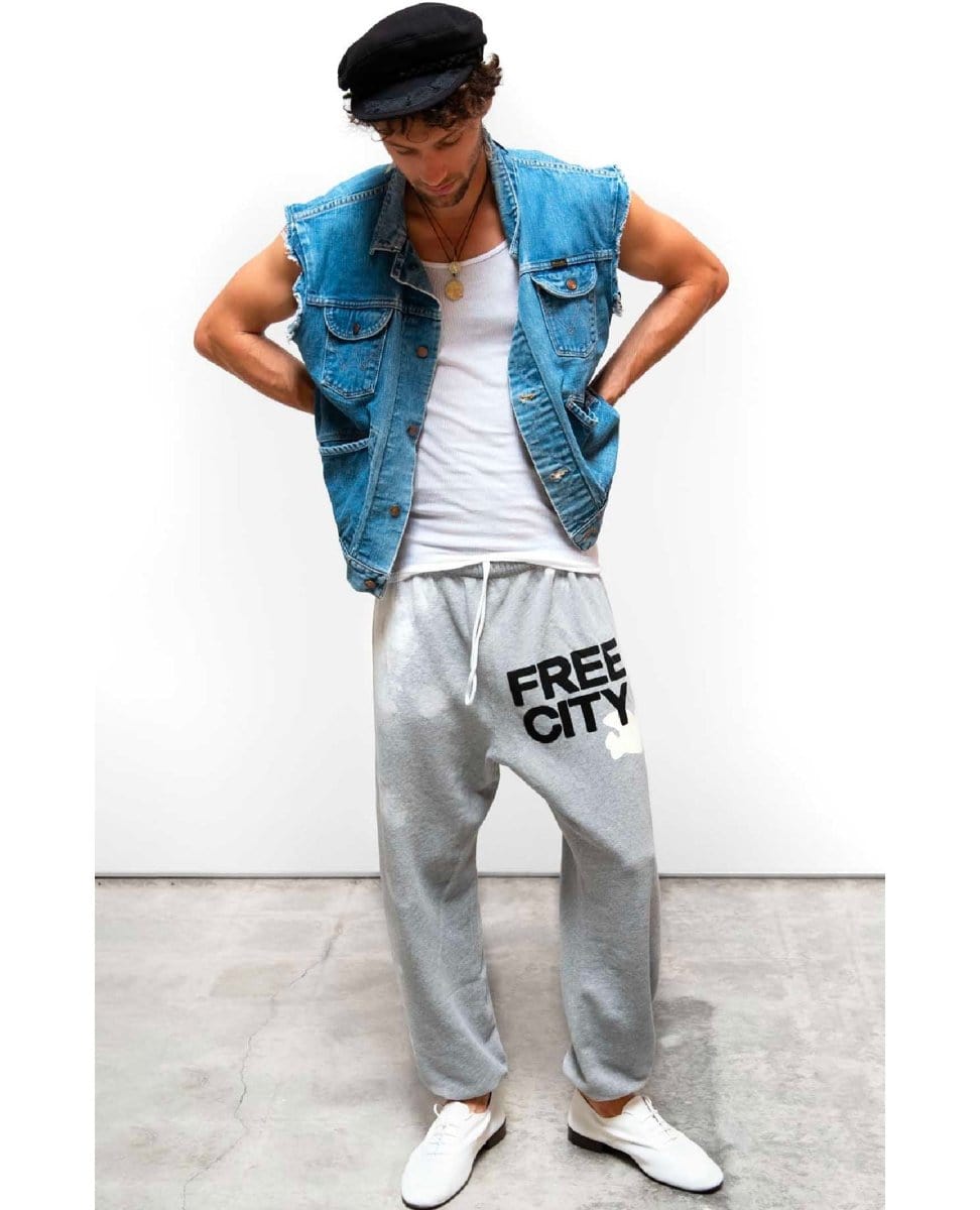 Free City Superfluff OG Pant Heather - PINK ARROWS