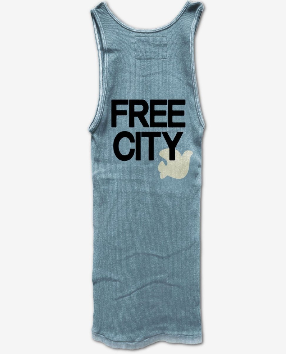 FREECITY Supervintage Tank Blue Storm - PINK ARROWS