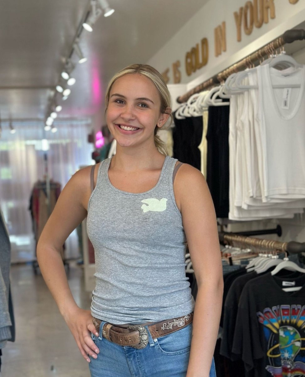 FREECITY Supervintage Tank Heather Army - PINK ARROWS