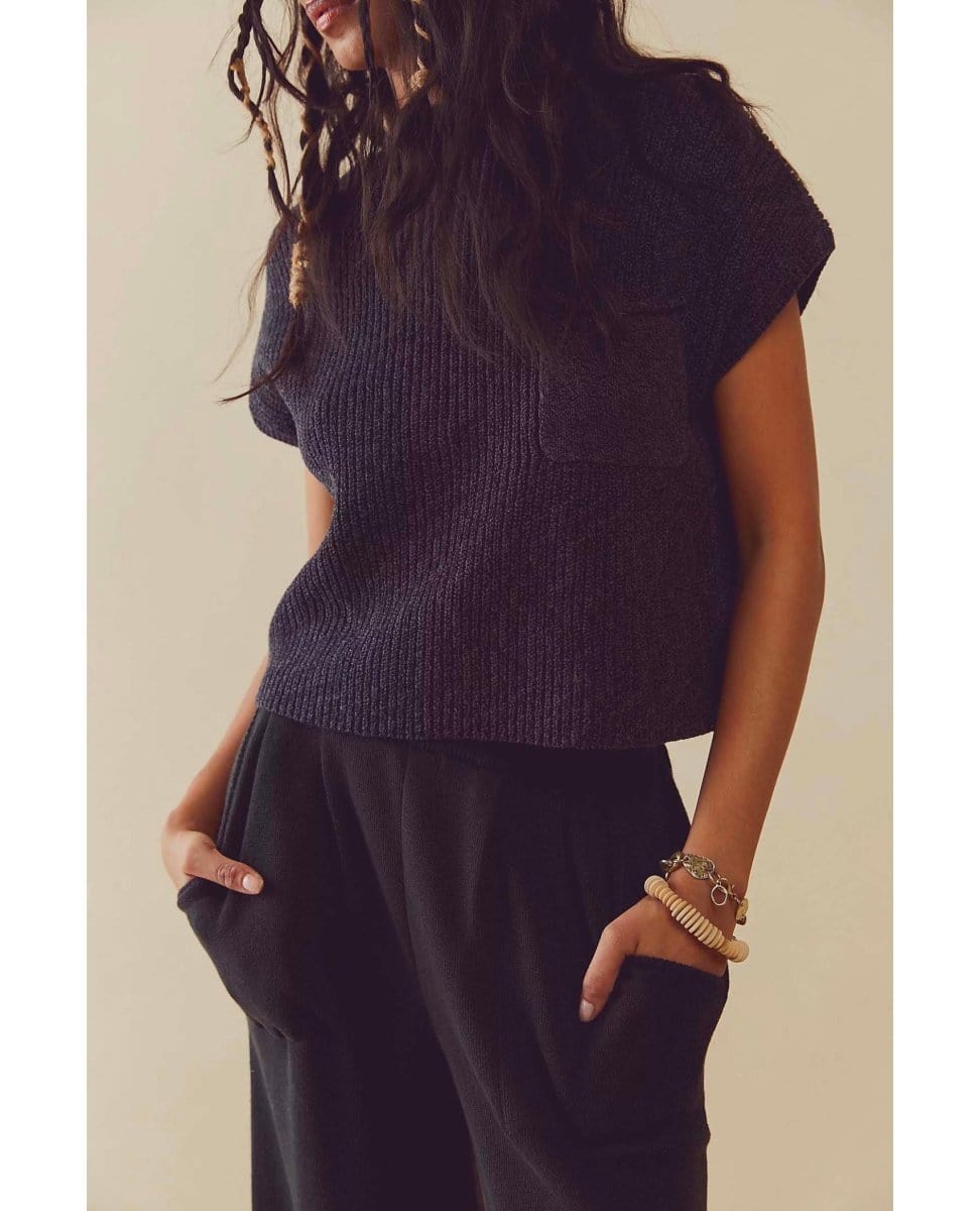 Freya Sweater Set Black Charcoal - PINK ARROWS