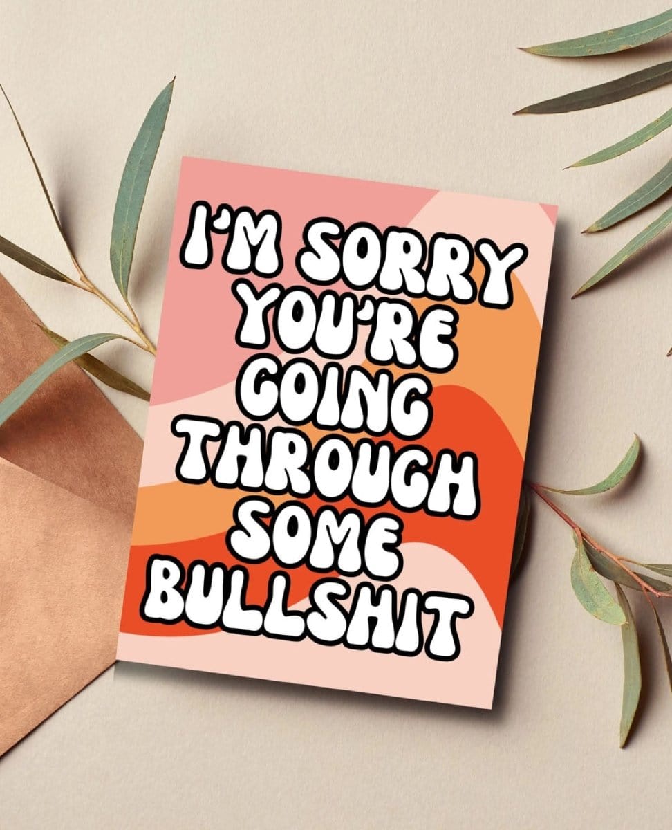 Funny Sympathy Card - PINK ARROWS