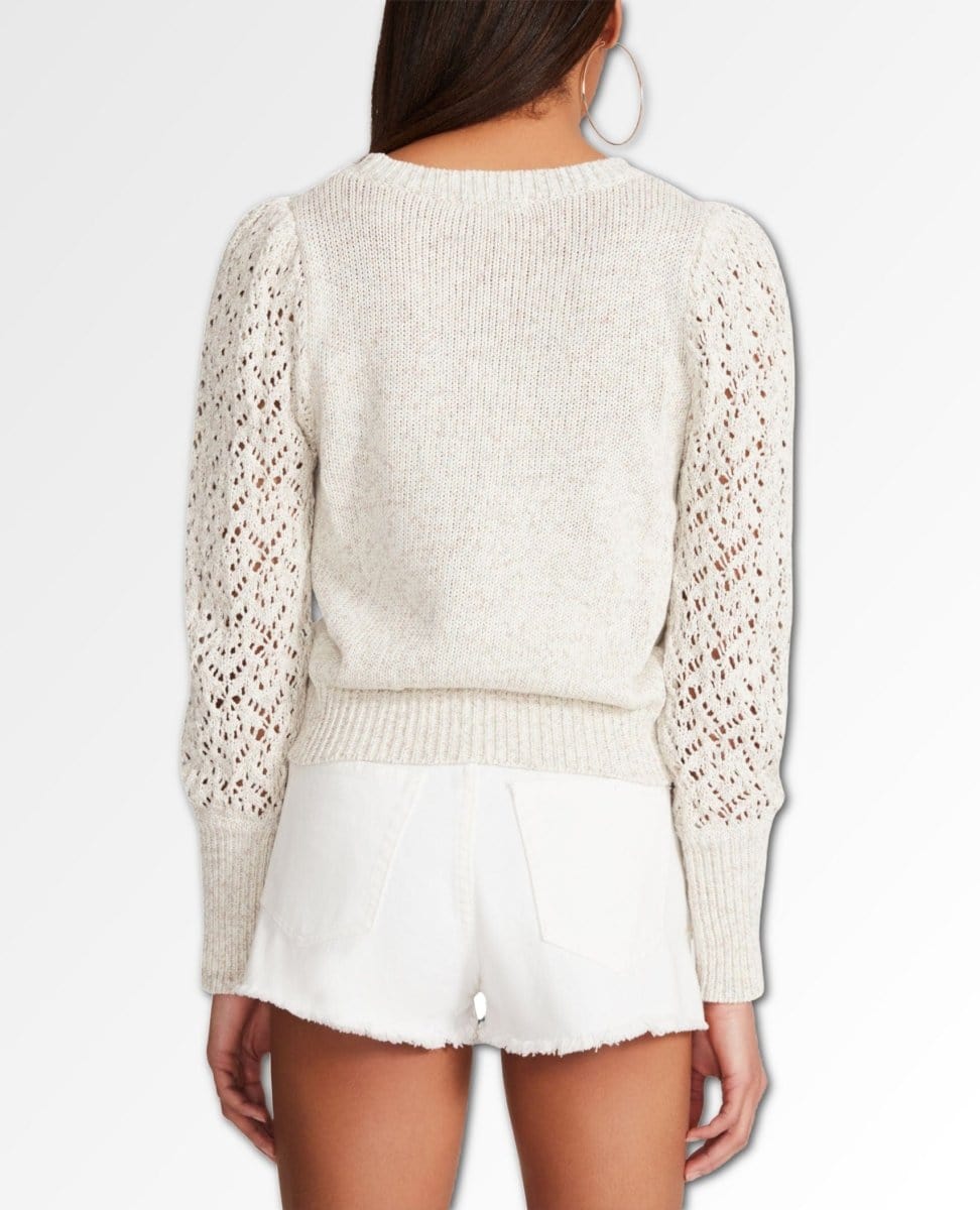 Gave Good Lace Sweater Ivory - PINK ARROWS