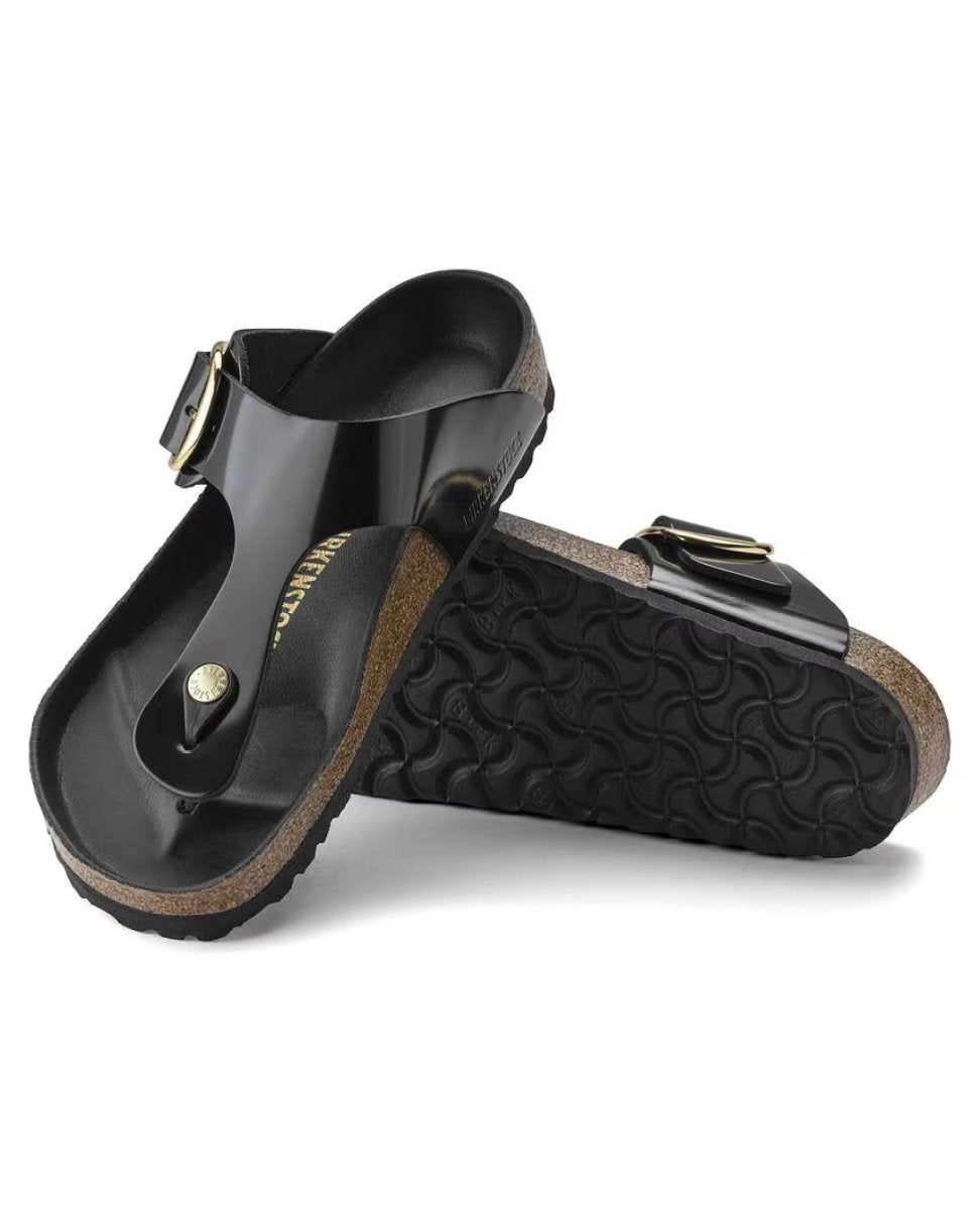 Gizeh High Shine Black Leather - PINK ARROWS