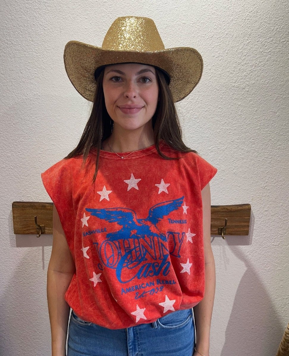 Glitter Cowboy Fedora Gold - PINK ARROWS