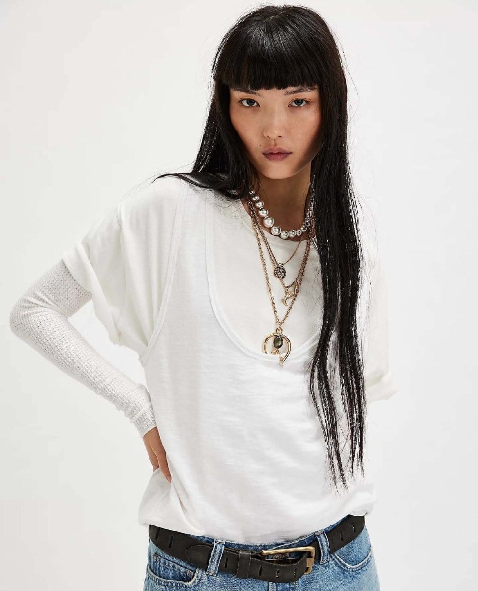 Going Places Cardi Ivory Thermal - PINK ARROWS