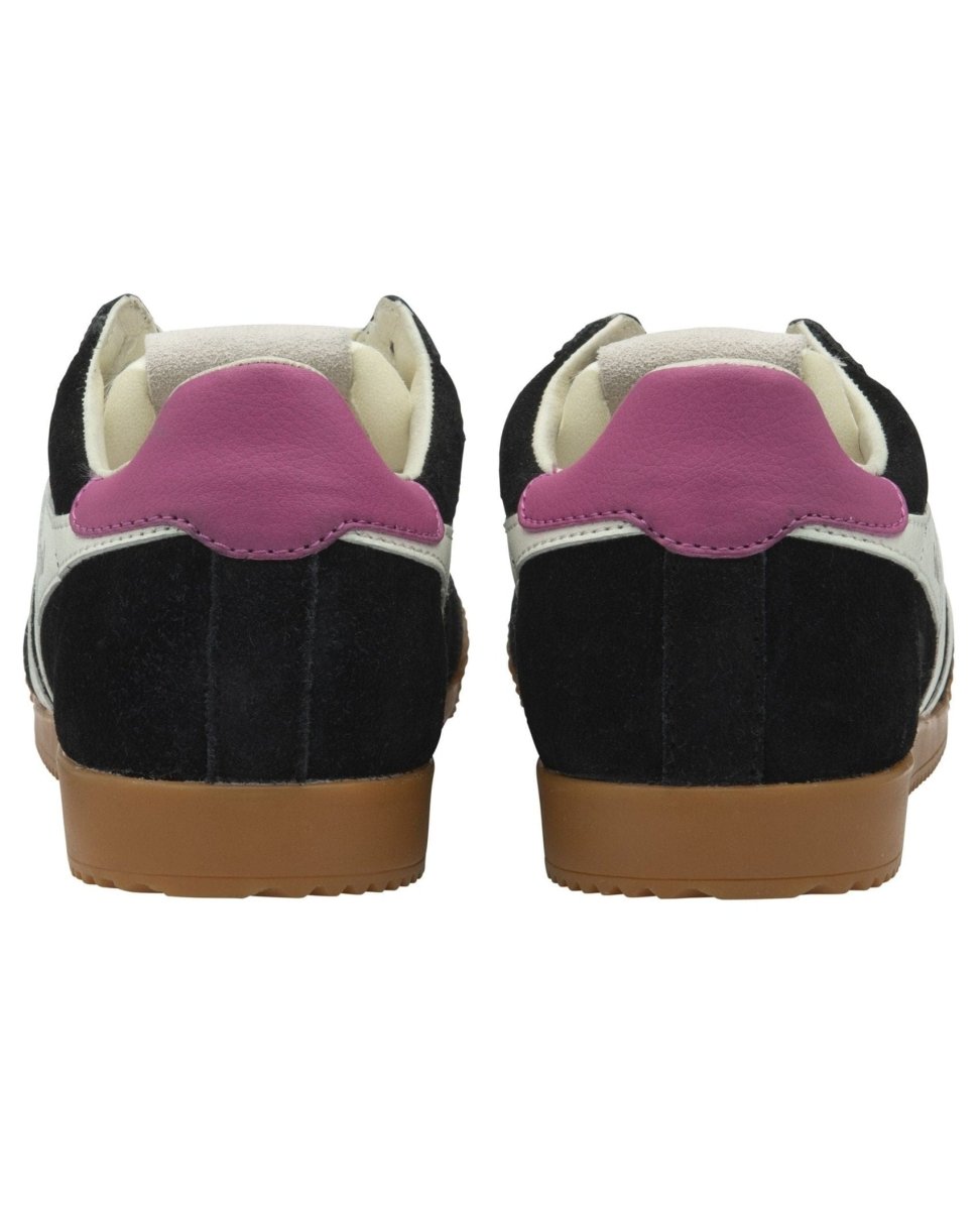 Gola Women's Elan Trainer Black White Fuchsia - PINK ARROWS