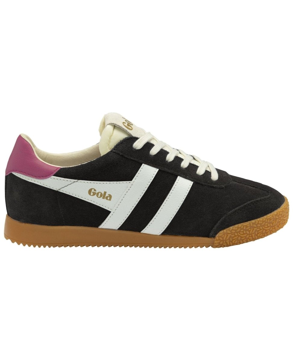 Gola Women's Elan Trainer Black White Fuchsia - PINK ARROWS