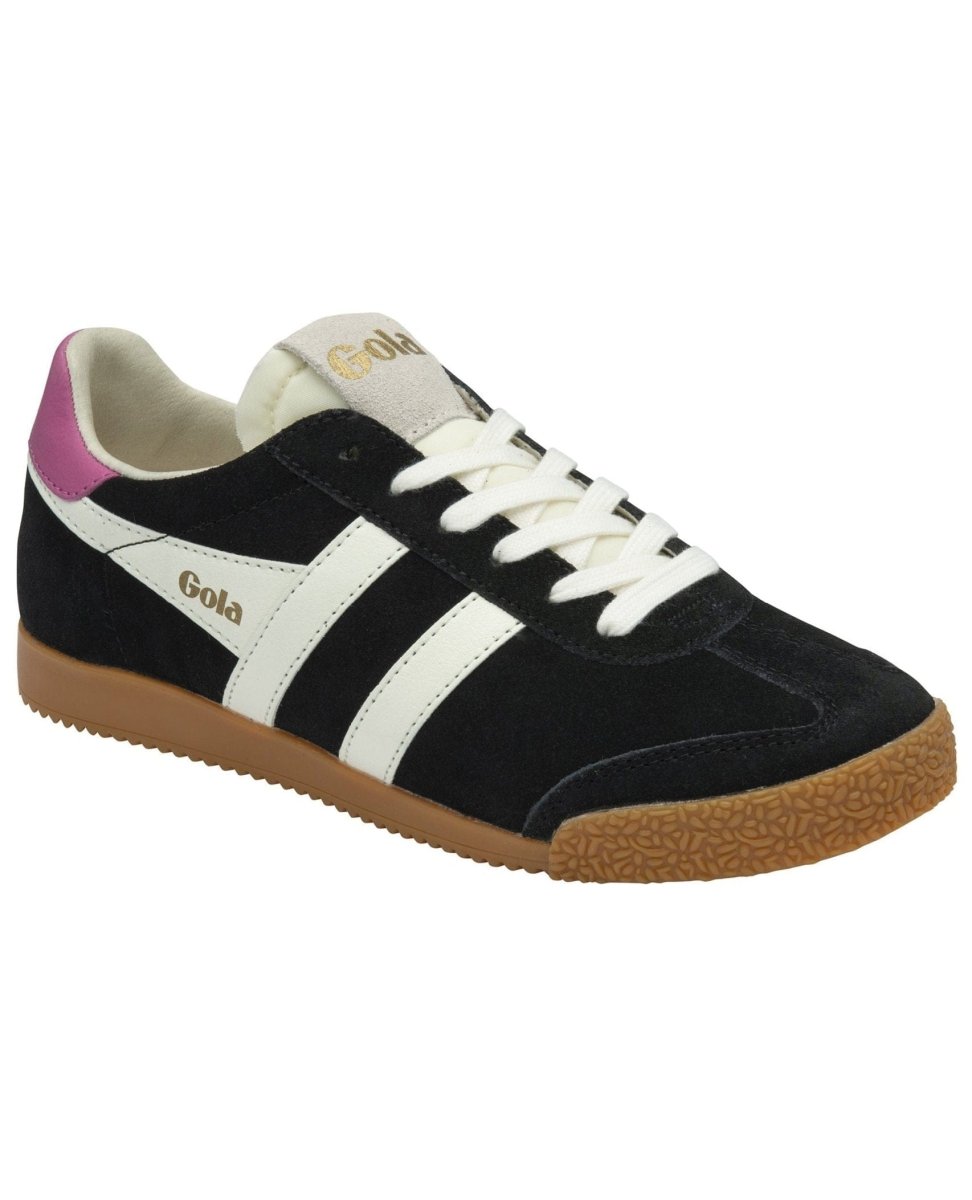 Gola Women's Elan Trainer Black White Fuchsia - PINK ARROWS