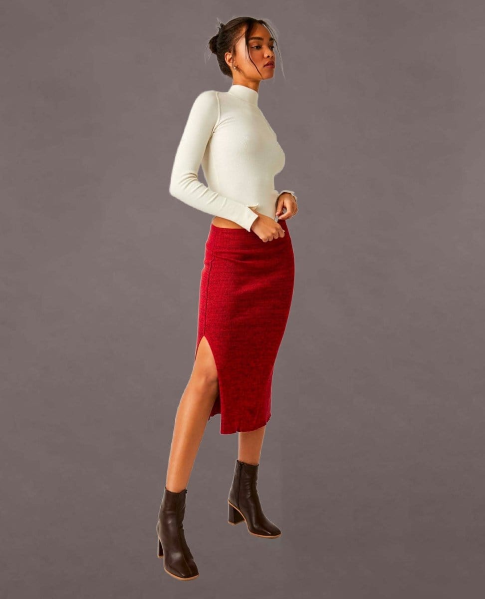 Golden Hour Midi Skirt Mullberry - PINK ARROWS