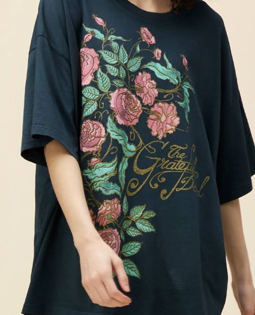 Grateful Dead Vintage Black Rose One Size - PINK ARROWS