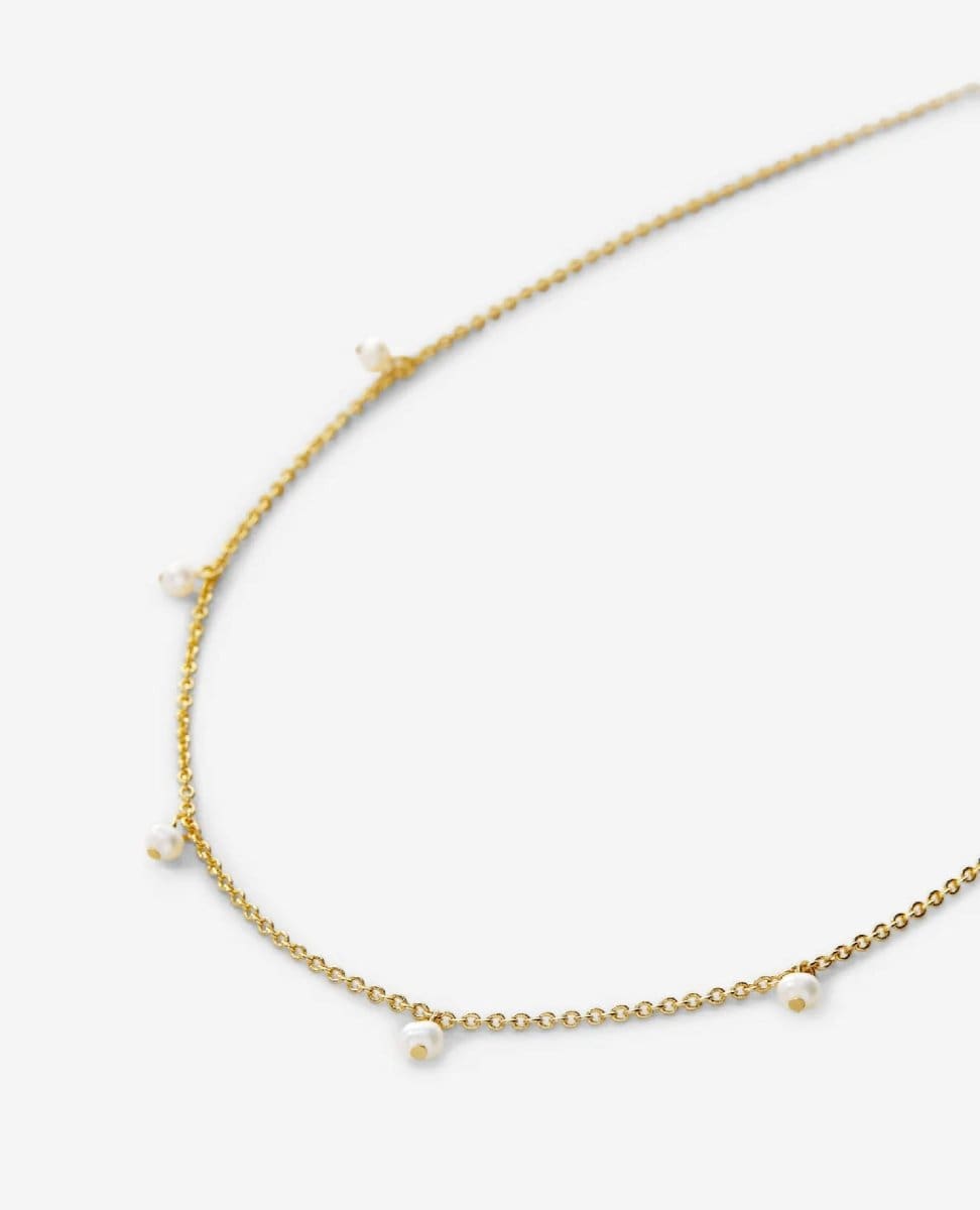 Grit Pearl Choker 14k Gold - PINK ARROWS