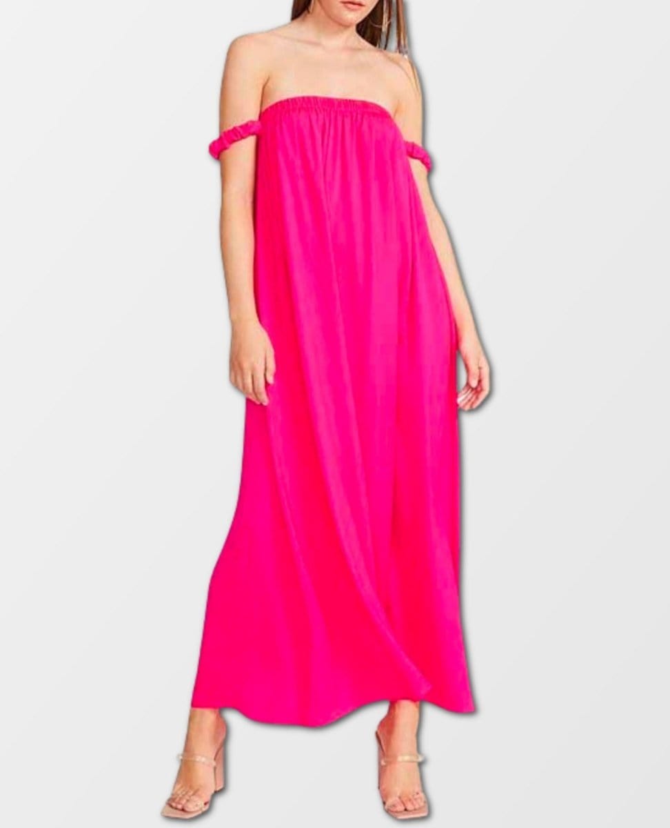 Guava Juice Pink Maxi Dress - PINK ARROWS