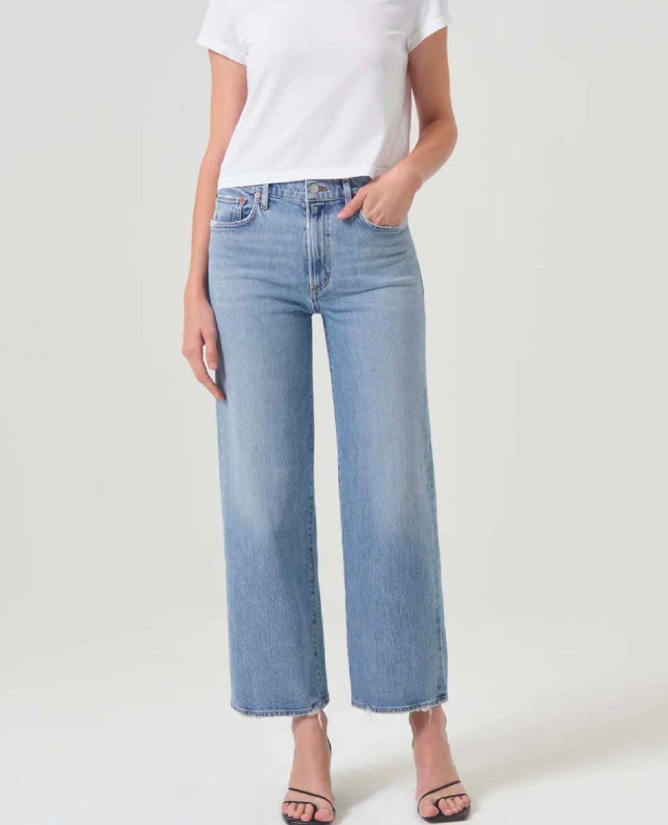 Harper Crop Denim Jeans in Hassle - PINK ARROWS