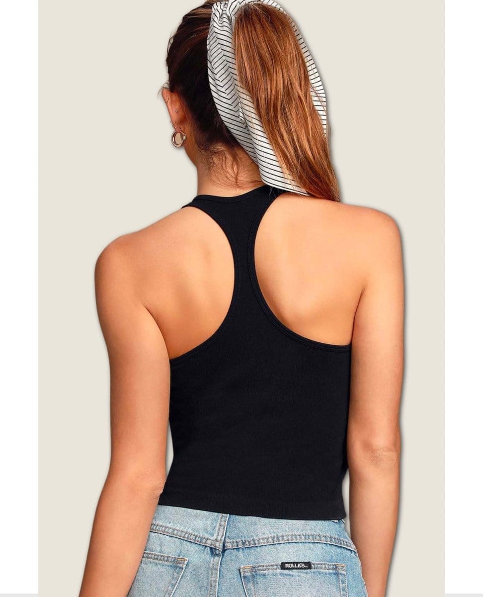 Hayley Racerback Brami Black - PINK ARROWS