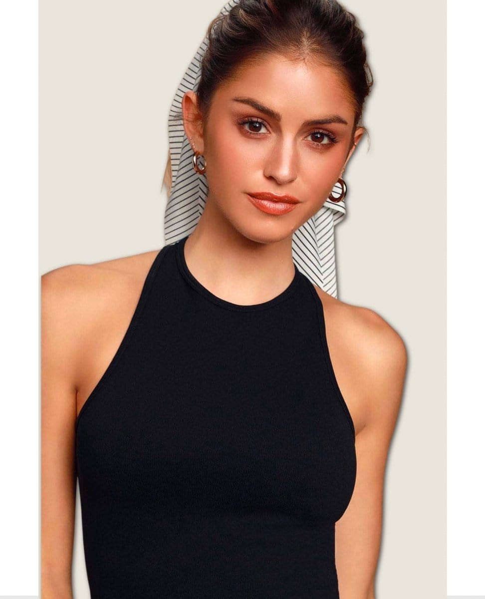 Hayley Racerback Brami Black - PINK ARROWS