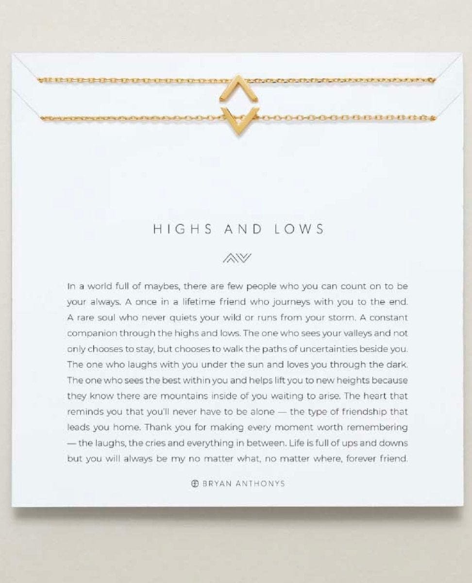 Highs & Lows Necklace Set (2) 14k Gold - PINK ARROWS