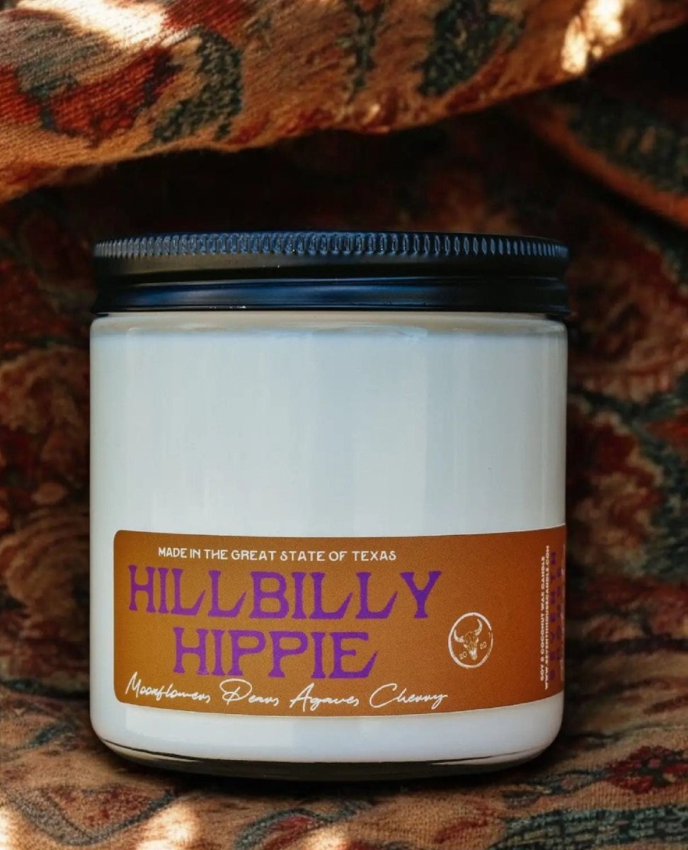 Hillbilly Hippie Cherry Blossom & Agave Candle - PINK ARROWS