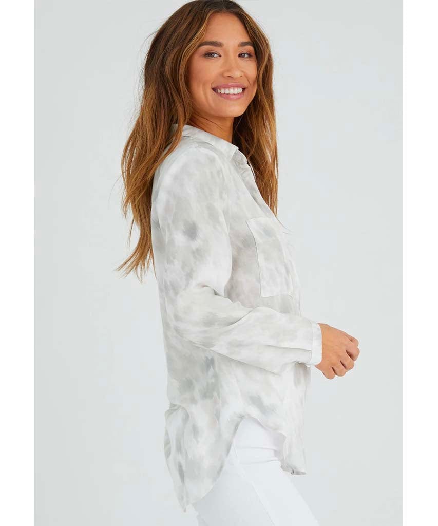 Hipster Shirt Wind Brushed Floral - PINK ARROWS