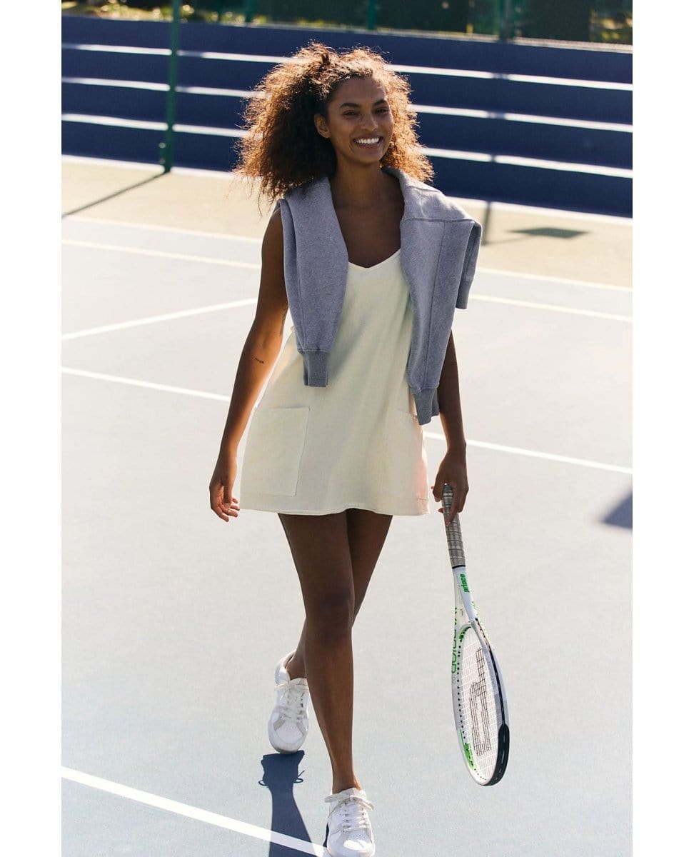 Hot Shot Mini Dress Ivory - PINK ARROWS