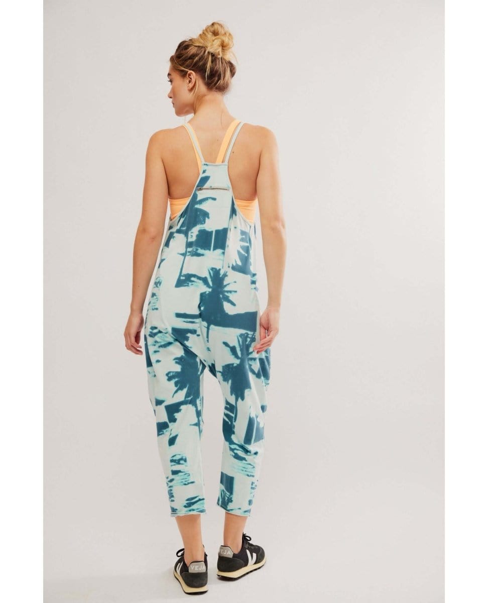 Hot Shot Onesie Printed Palm Beach Green - PINK ARROWS