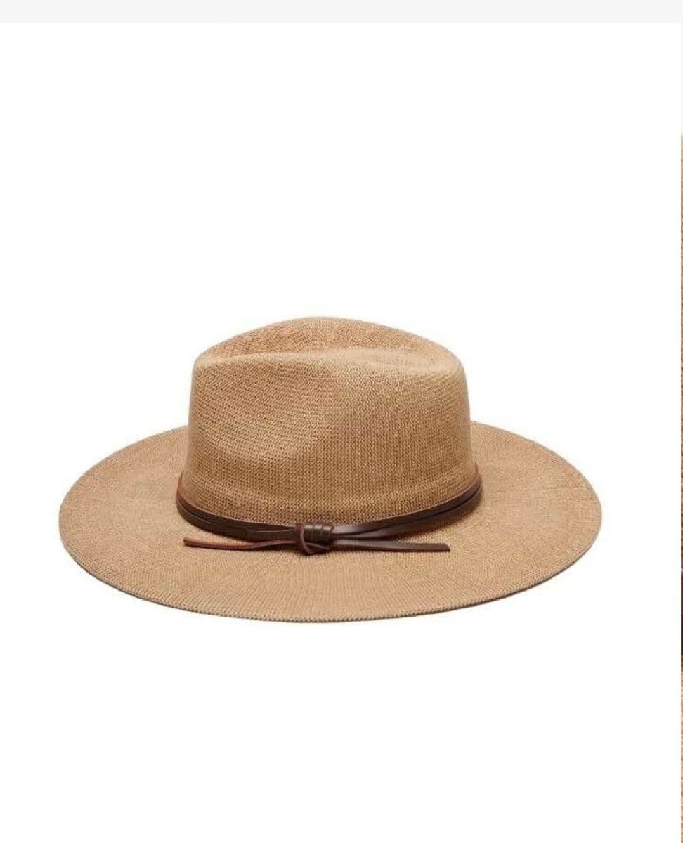 Hudson Straw Hat Tan - PINK ARROWS