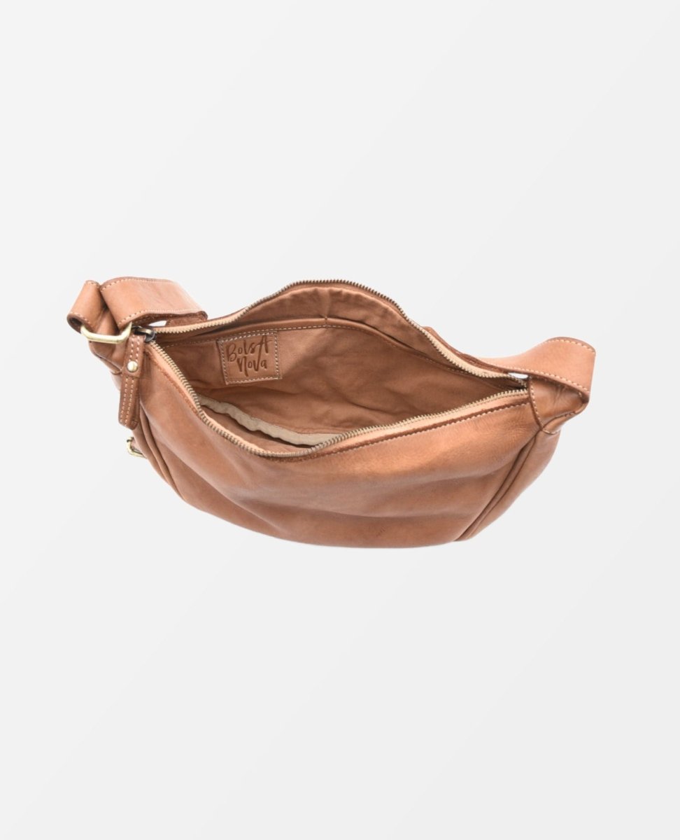 Hug Hobo Bag in Cognac - PINK ARROWS
