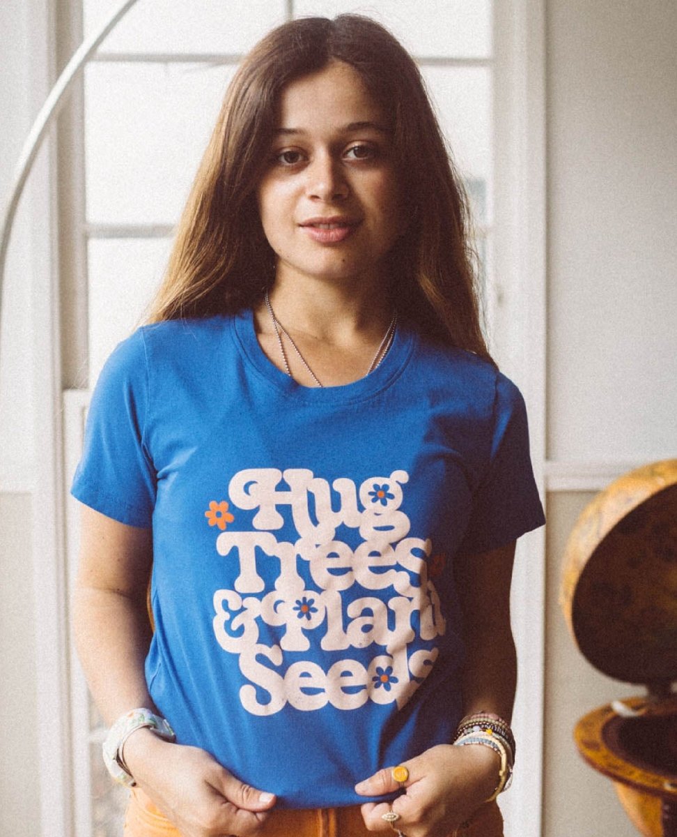 Hug Trees & Plant Seeds Graphic T-Shirt - PINK ARROWS