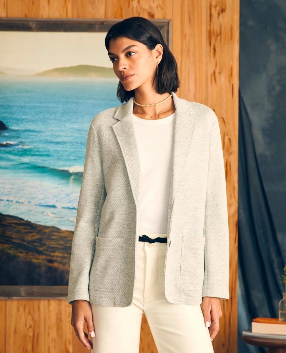 Inlet Blazer Light Heather Grey - PINK ARROWS