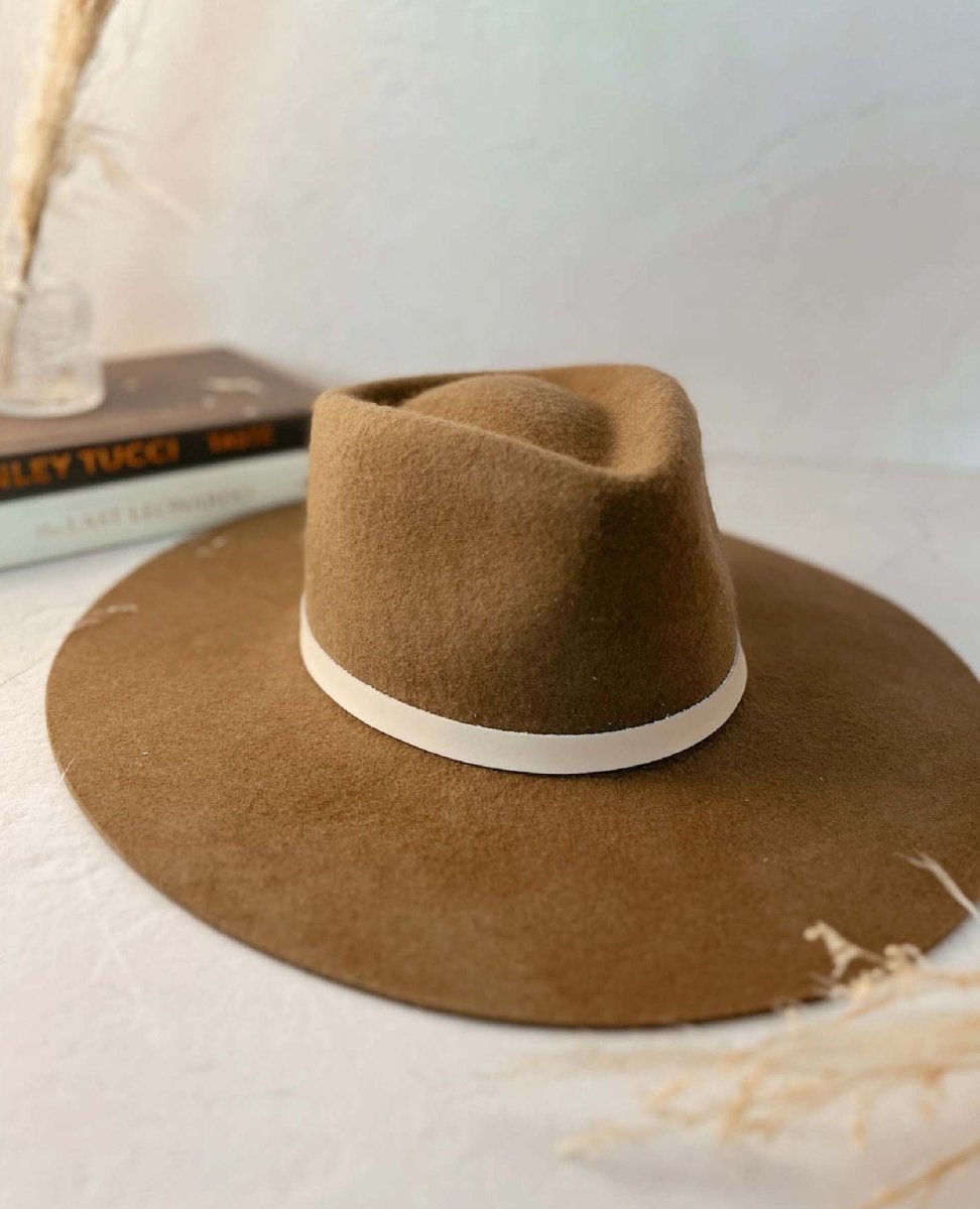 Ivory Leather Hat Band - PINK ARROWS