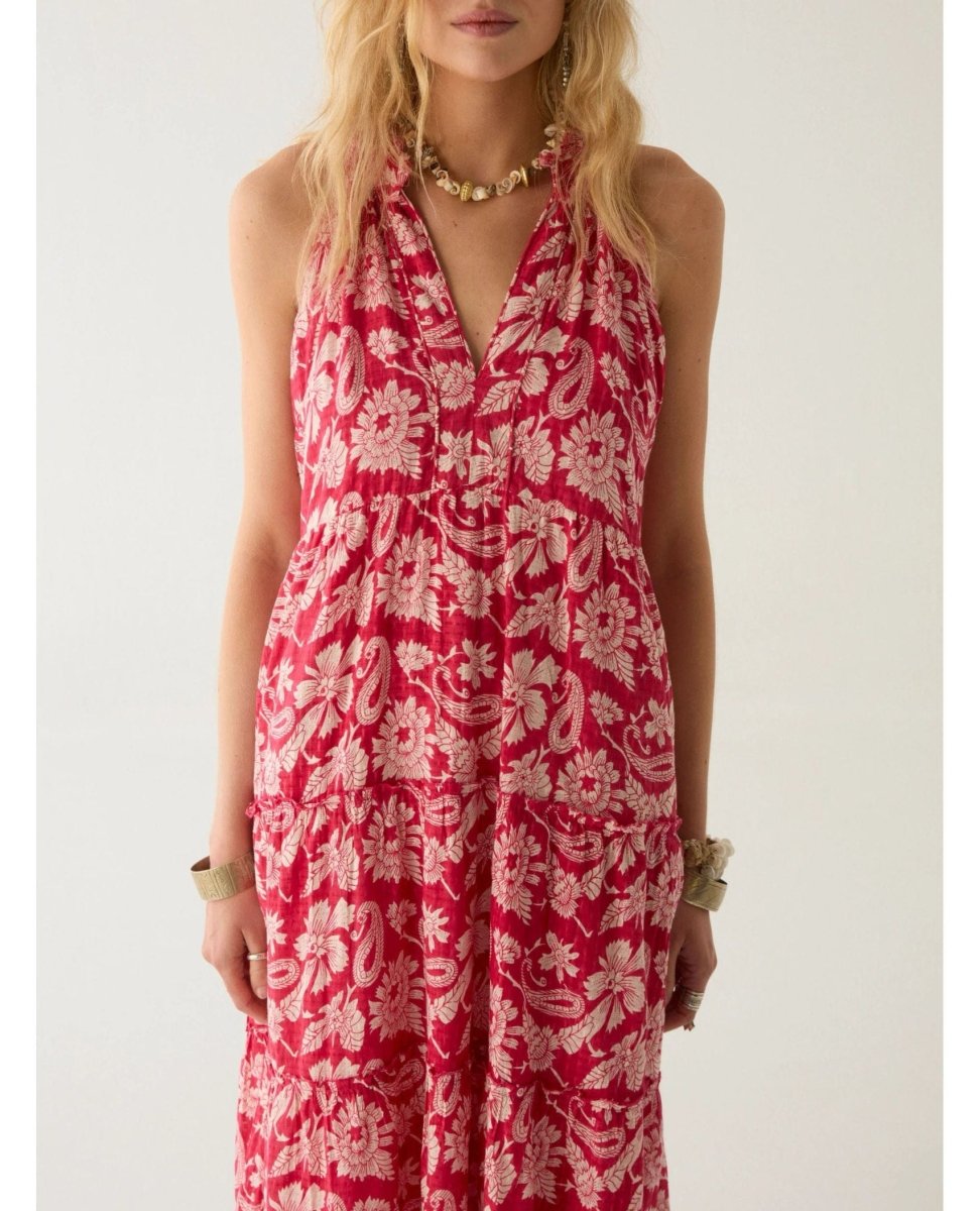 Jade Dress in Bora Bora Tabasco - PINK ARROWS