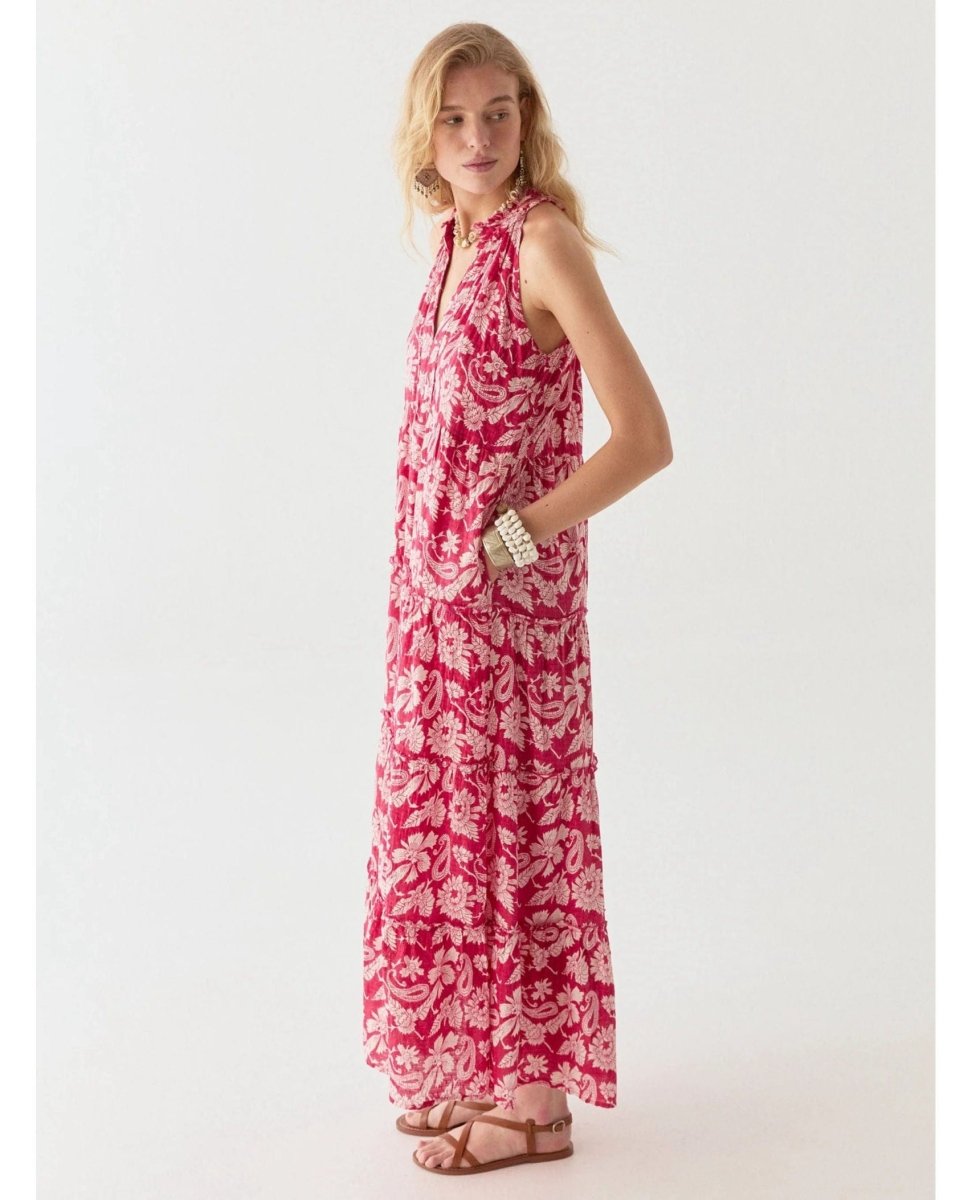 Jade Dress in Bora Bora Tabasco - PINK ARROWS